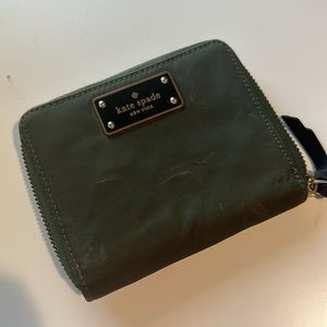 Forest Green Kate Spade Mini Wallet